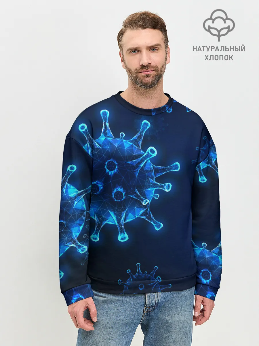 Мужской свитшот базовый / Коронавирус