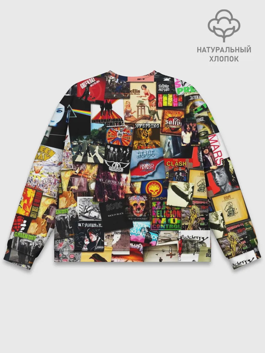 Мужской свитшот базовый / Альбомы лучших РОК групп