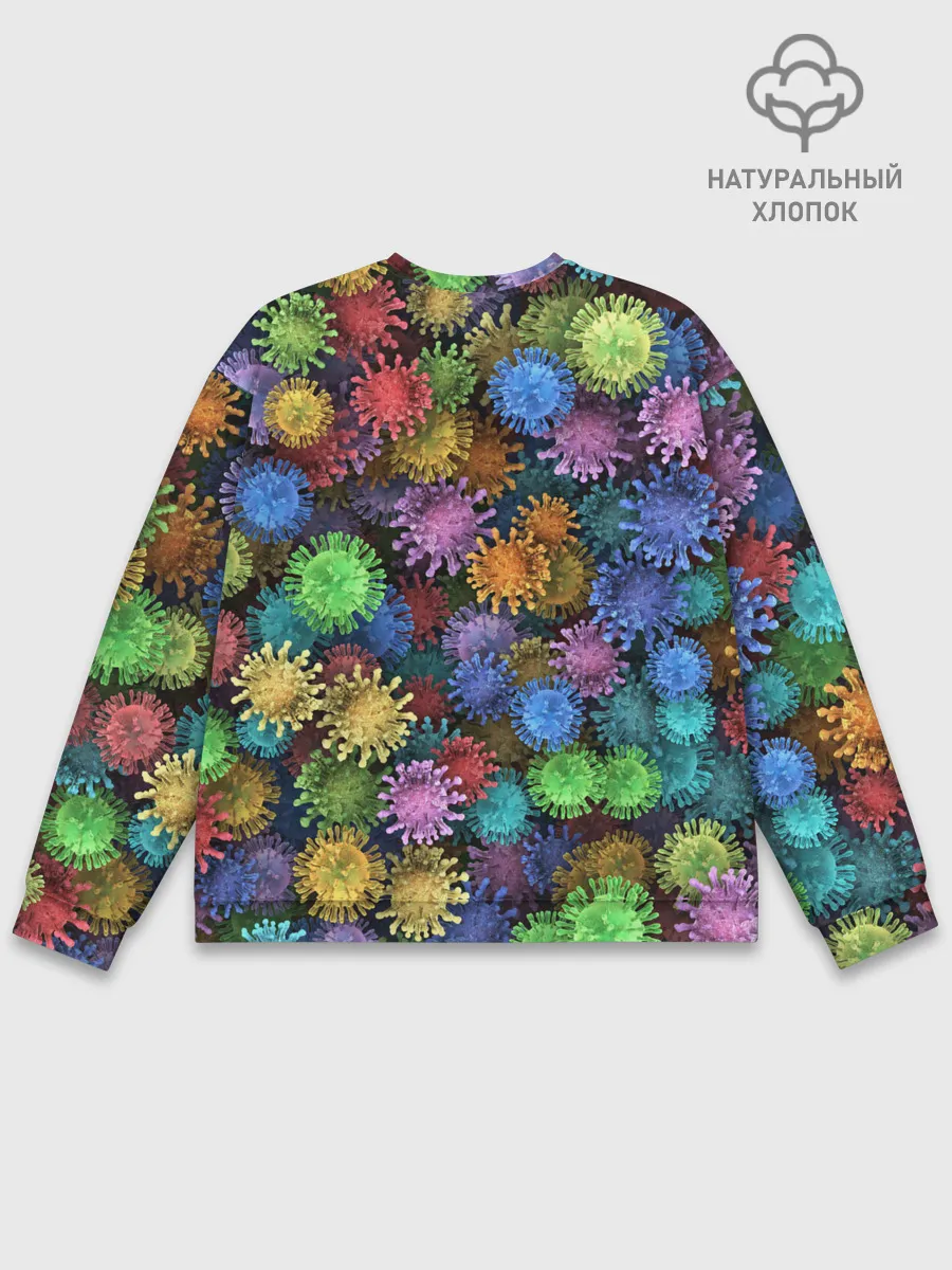 Мужской свитшот базовый / Разноцветные вирусы