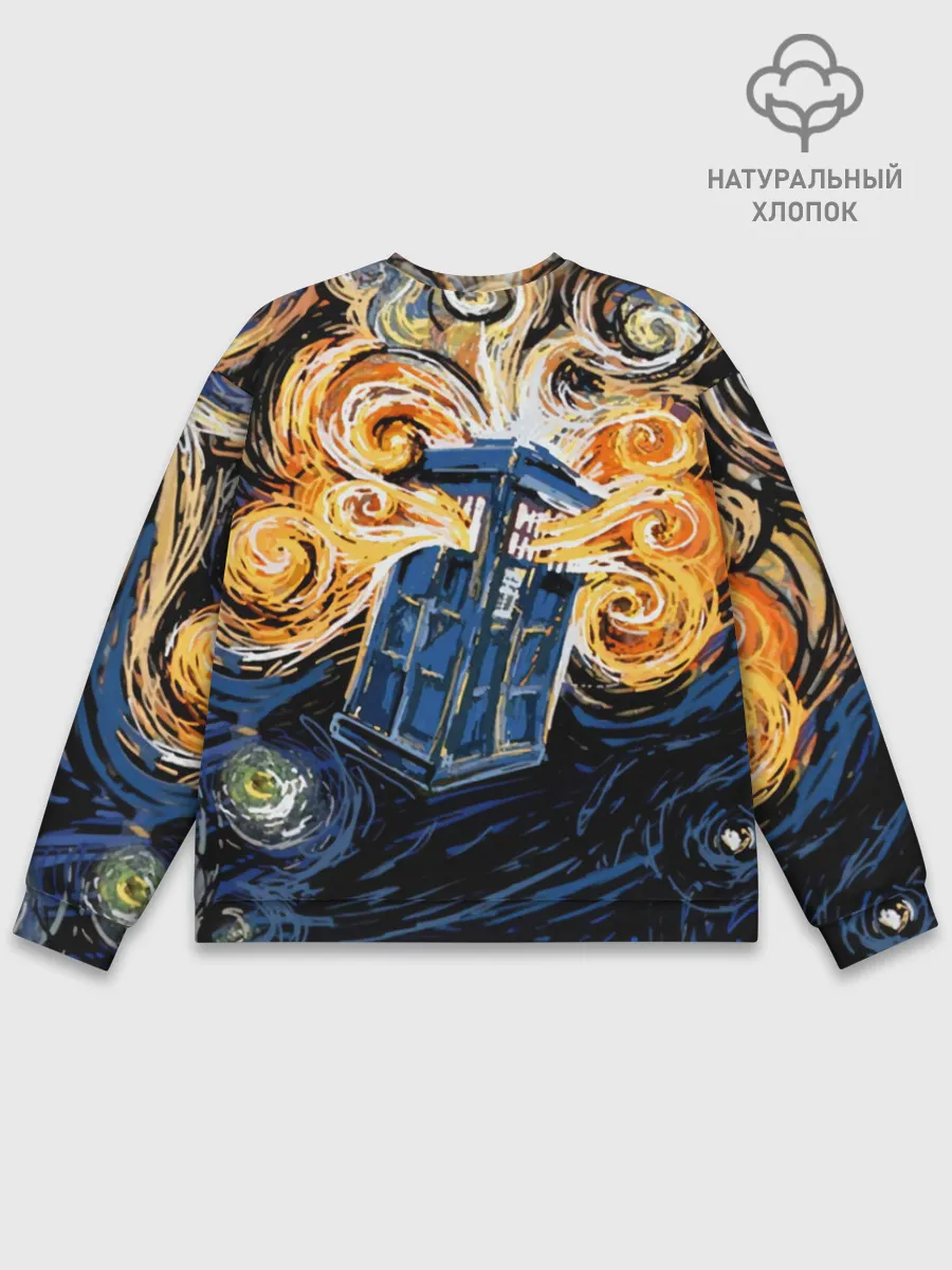 Мужской свитшот базовый / Van Gogh Tardis