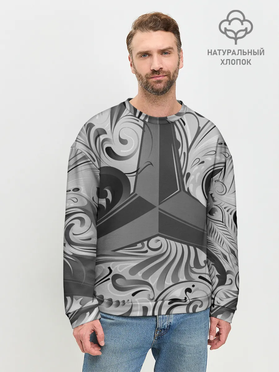 Мужской свитшот базовый / MERCEDES-BENZ | МЕРСЕДЕС