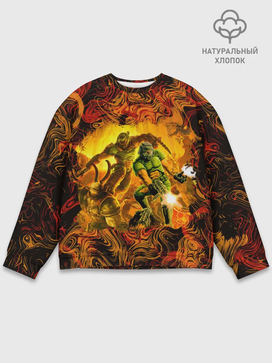 Мужской свитшот базовый / DooM Eternal & 1993