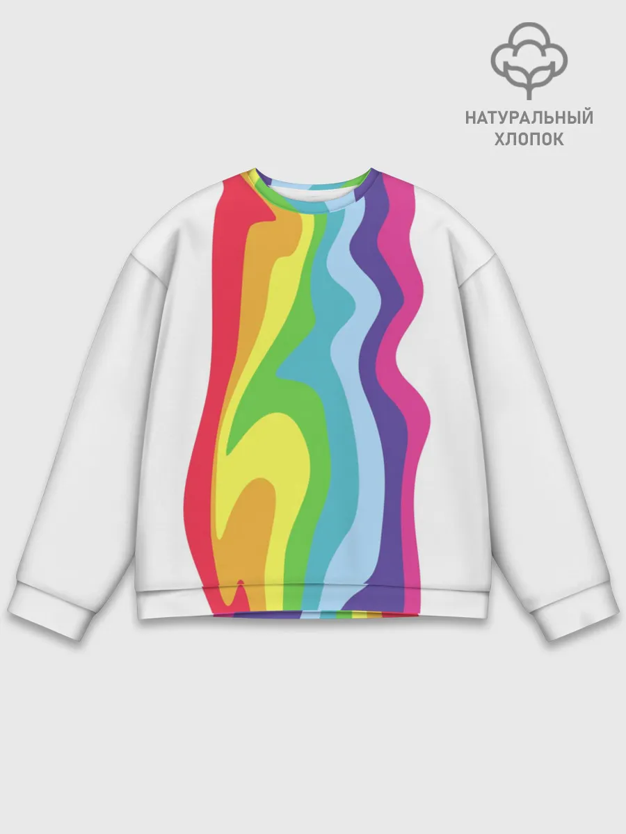 Мужской свитшот базовый / Радуга