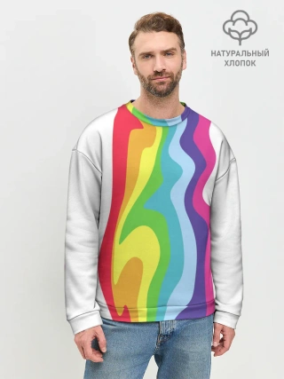 Мужской свитшот базовый / Радуга