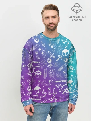 Мужской свитшот базовый / Minecraft pattern