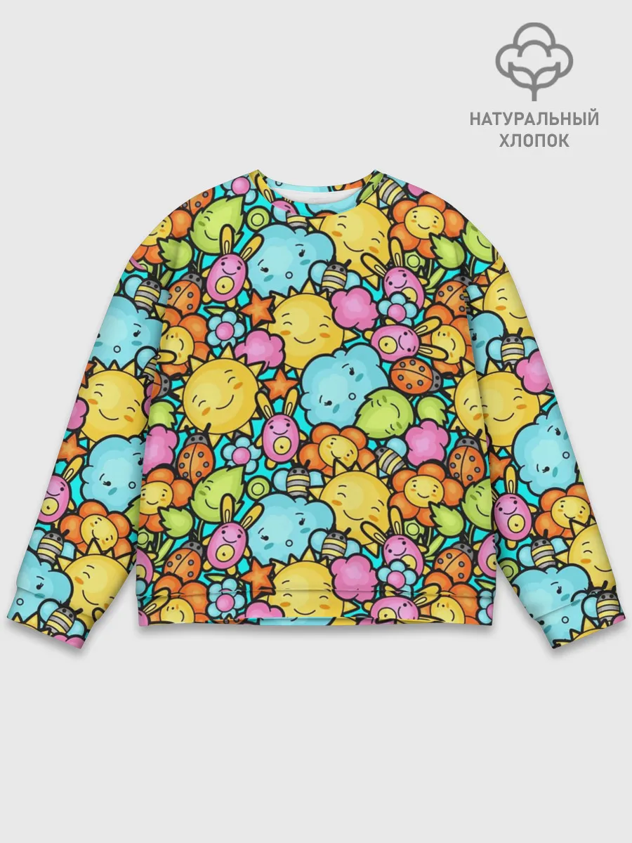 Мужской свитшот базовый / Облачко Солнышко