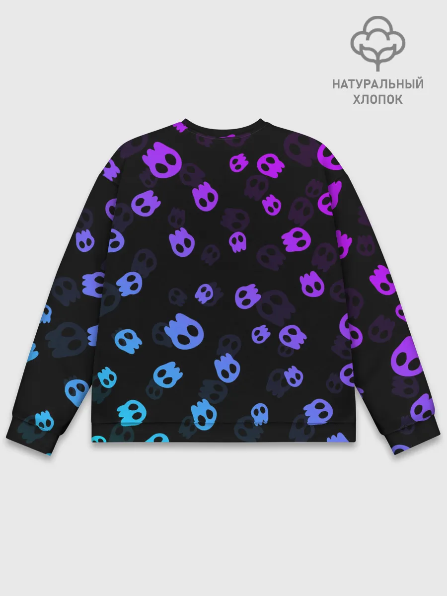 Мужской свитшот базовый / НЕОНОВЫЕ ЧЕРЕПА