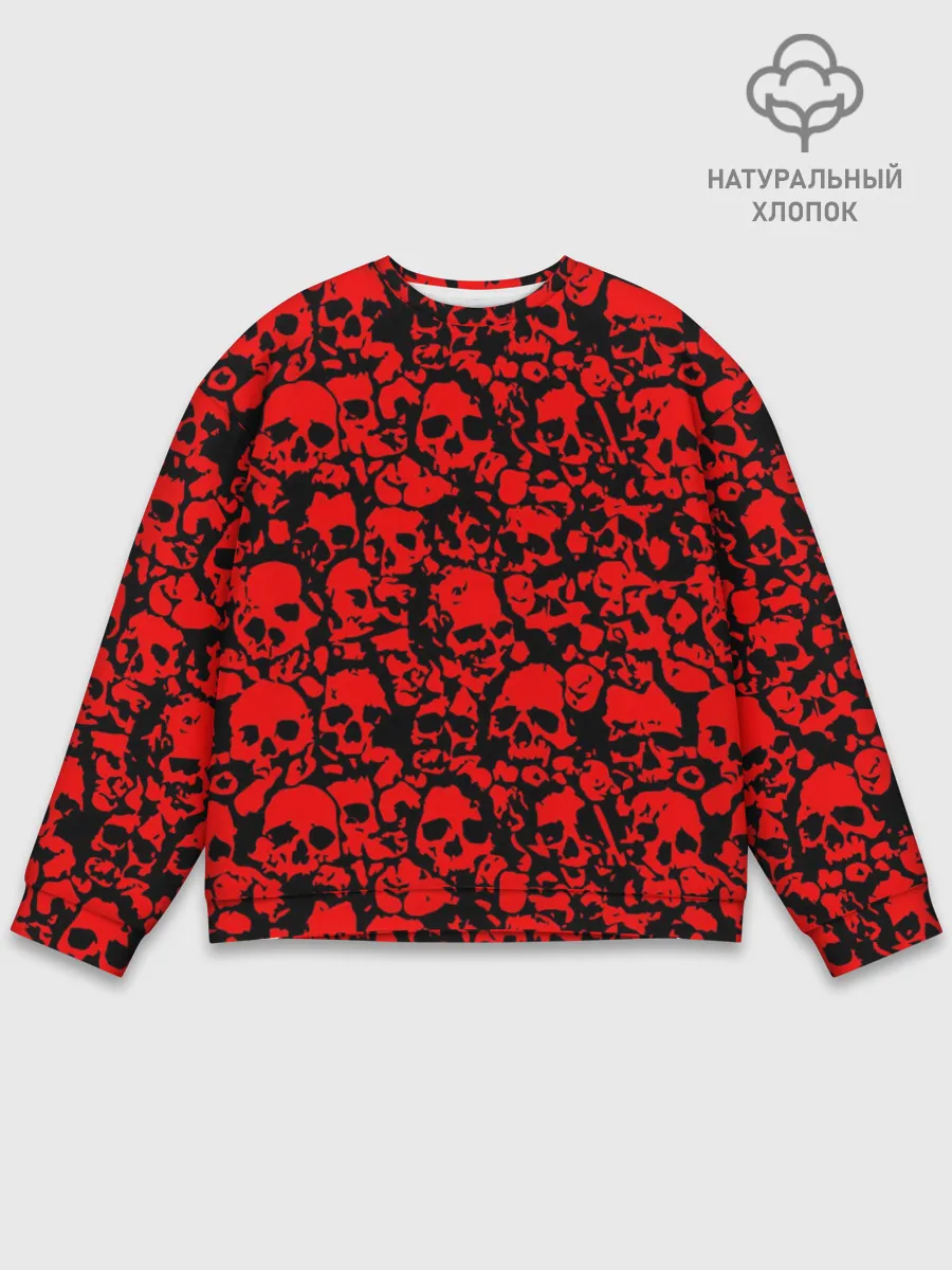 Мужской свитшот базовый / КРАСНЫЕ ЧЕРЕПА | RED SKULL