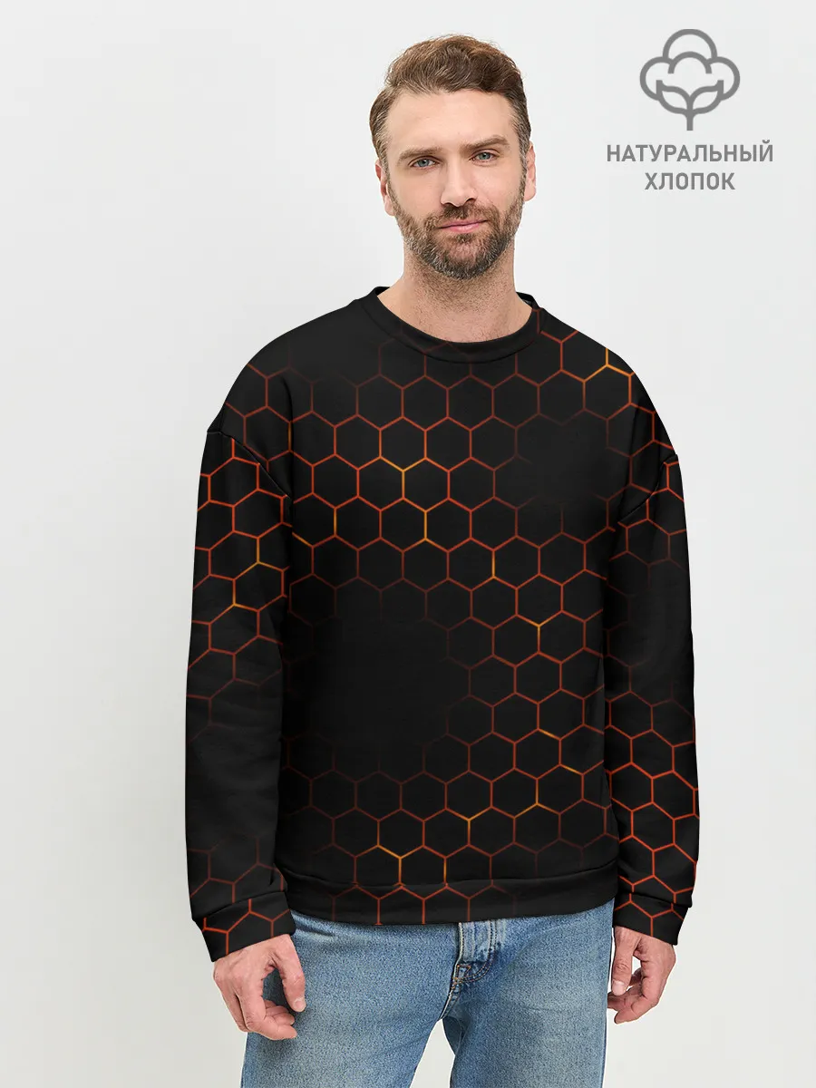 Мужской свитшот базовый / ОГНЕННЫЕ СОТЫ | FIRE COMBS