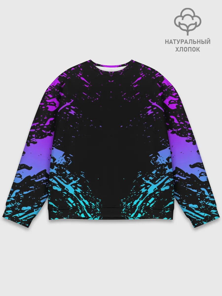 Мужской свитшот базовый / НЕОНОВЫЕ БРЫЗГИ