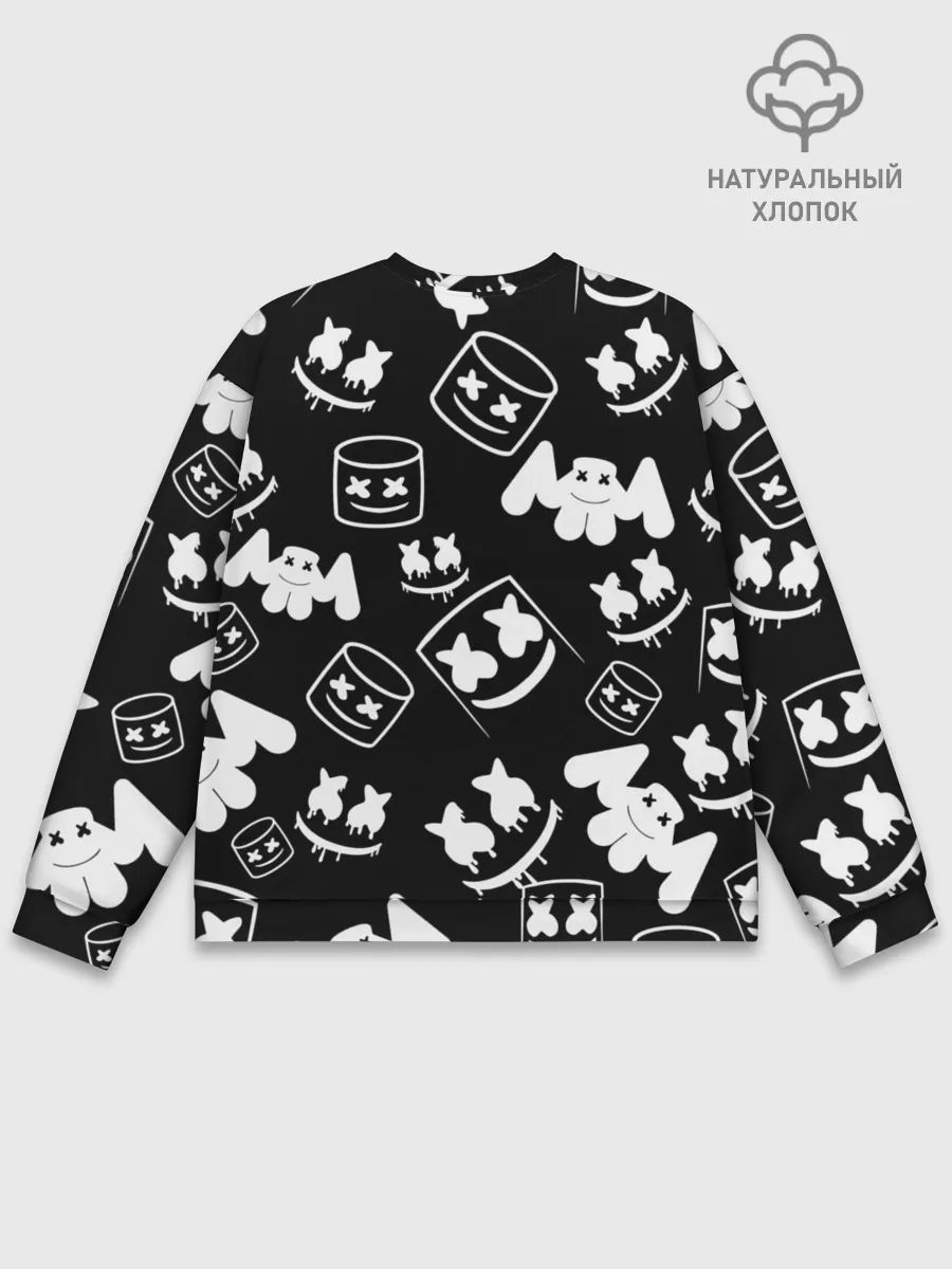 Мужской свитшот базовый / Marshmello ЧБ
