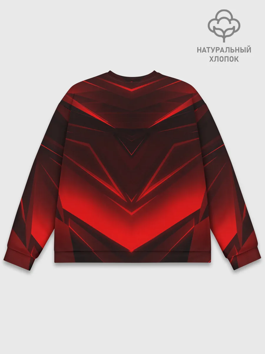 Мужской свитшот базовый / GEOMETRY STRIPES | КРАСНАЯ ГЕОМЕТРИЯ