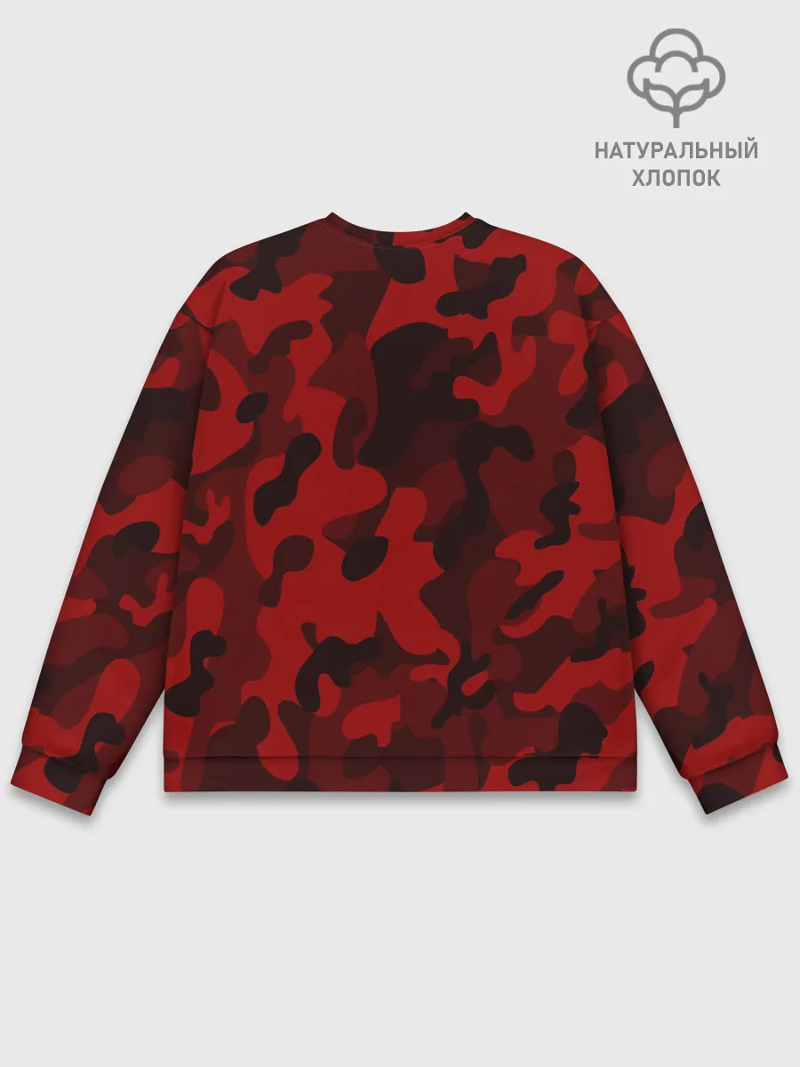Мужской свитшот базовый / RED MILITARY | КРАСНЫЙ КАМУФЛЯЖ
