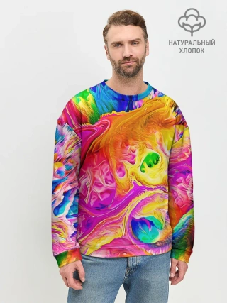 Мужской свитшот базовый / TIE DYE | ЯРКИЕ КРАСКИ