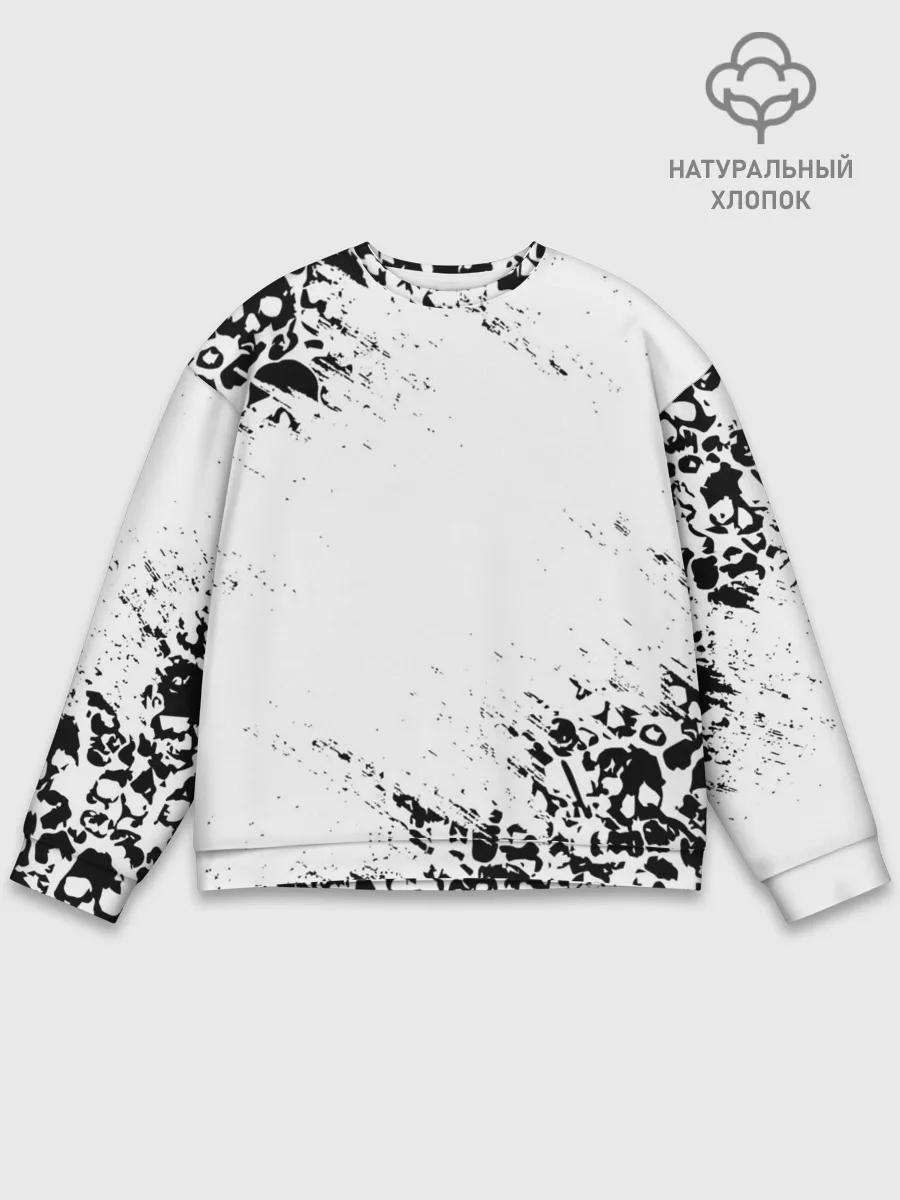 Мужской свитшот базовый / БЕЛЫЕ ЧЕРЕПА | WHITE SKULLS
