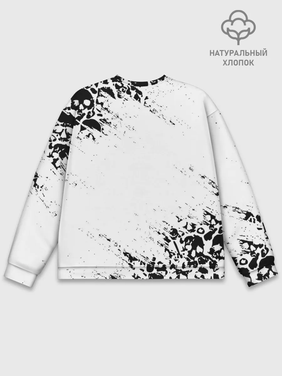 Мужской свитшот базовый / БЕЛЫЕ ЧЕРЕПА | WHITE SKULLS