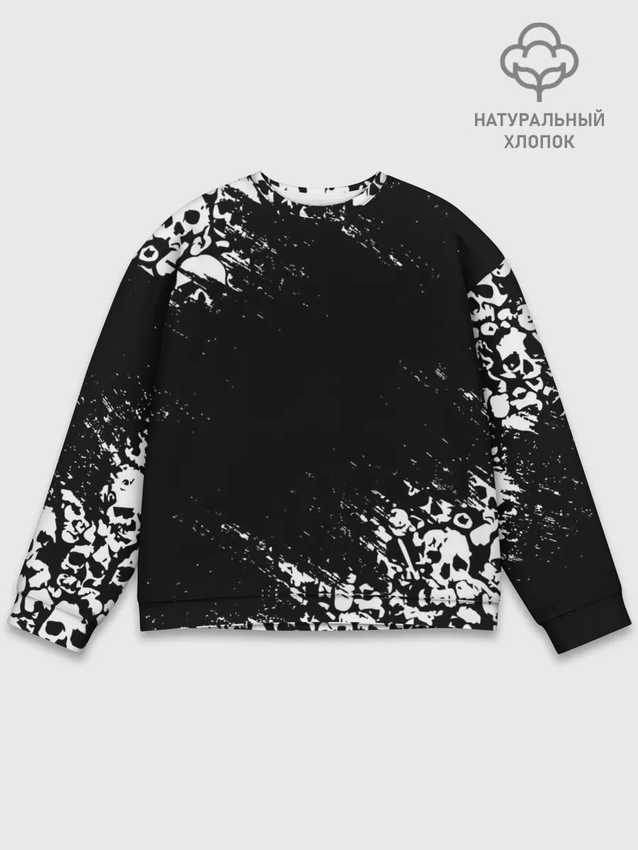 Мужской свитшот базовый / БЕЛЫЕ ЧЕРЕПА | WHITE SKULLS