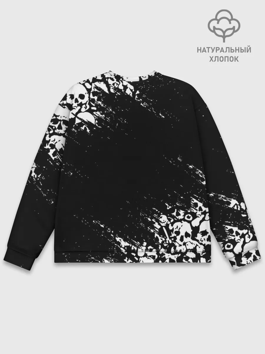 Мужской свитшот базовый / БЕЛЫЕ ЧЕРЕПА | WHITE SKULLS
