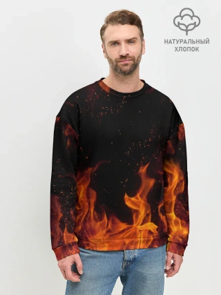 Мужской свитшот базовый / ОГОНЬ | FIRE