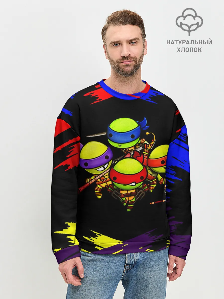 Мужской свитшот базовый / Ниндзя Супер Черепашки