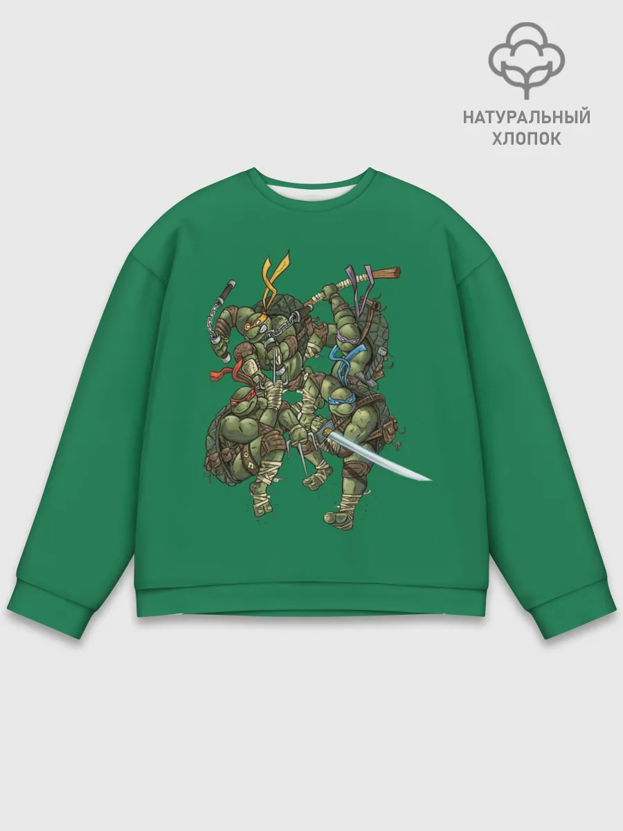 Мужской свитшот базовый / Черепашки Ниндзя