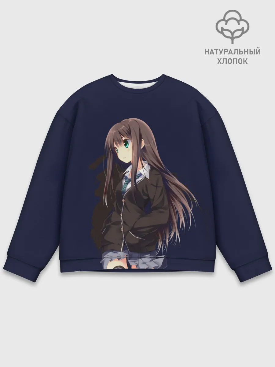 Мужской свитшот базовый / Школьная Тян