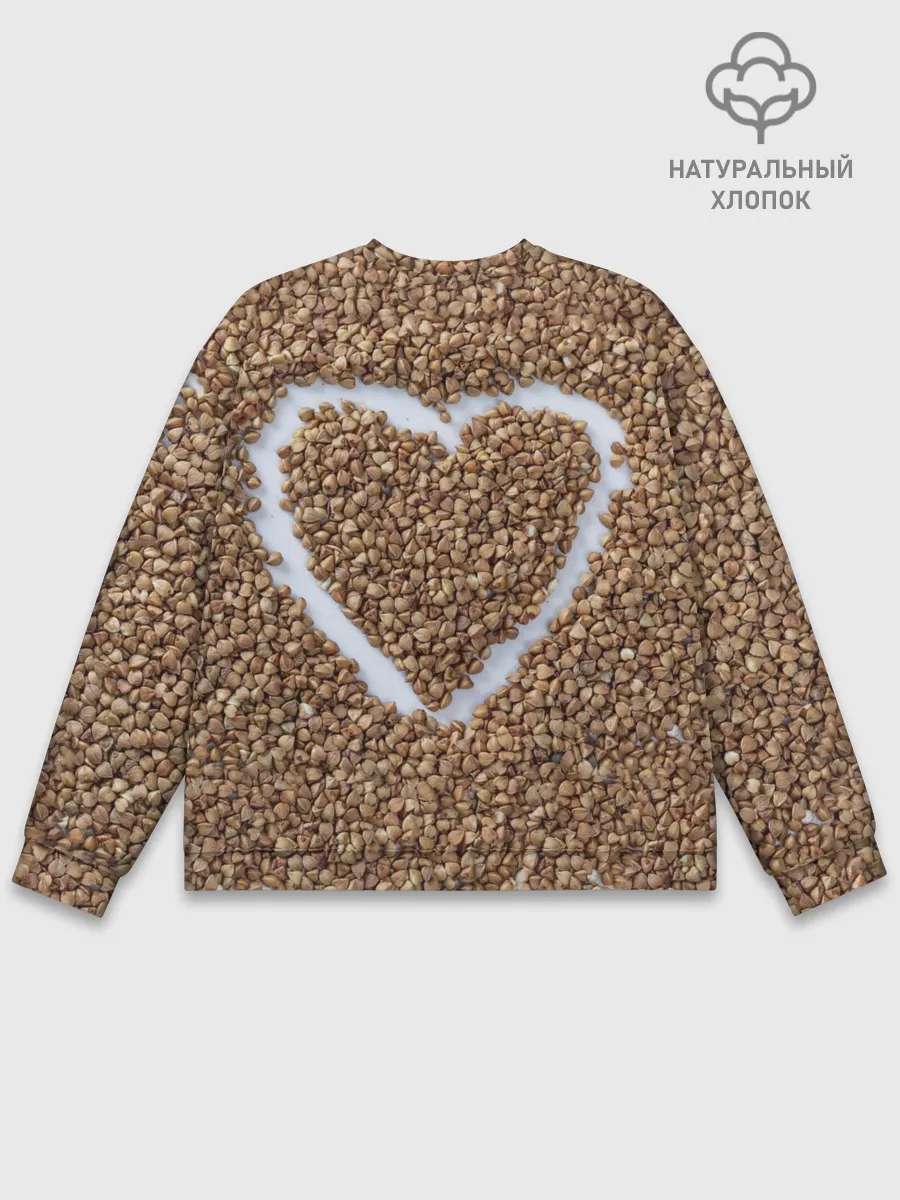 Мужской свитшот базовый / i love гречка