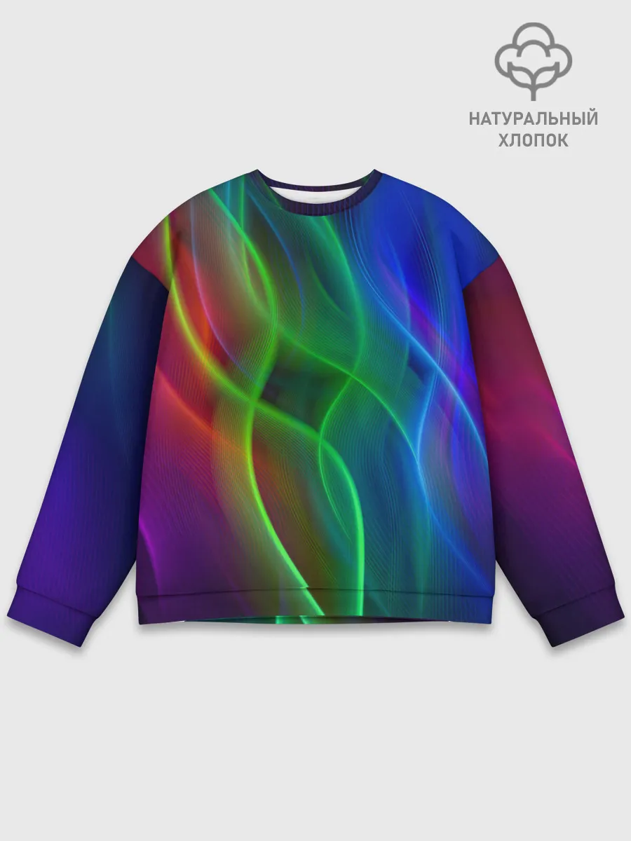 Мужской свитшот базовый / НЕОНОВАЯ АБСТРАКЦИЯ