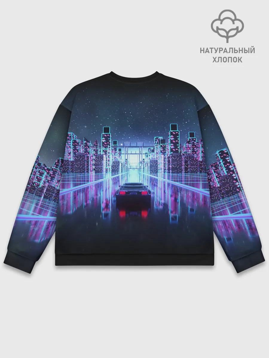 Мужской свитшот базовый / SYNTHWAVE / RETROWAVE