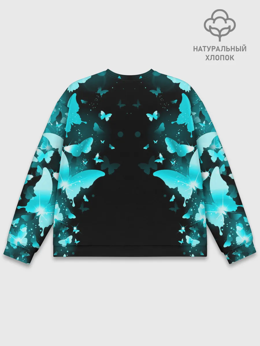 Мужской свитшот базовый / НЕОНОВЫЕ БАБОЧКИ | NEON