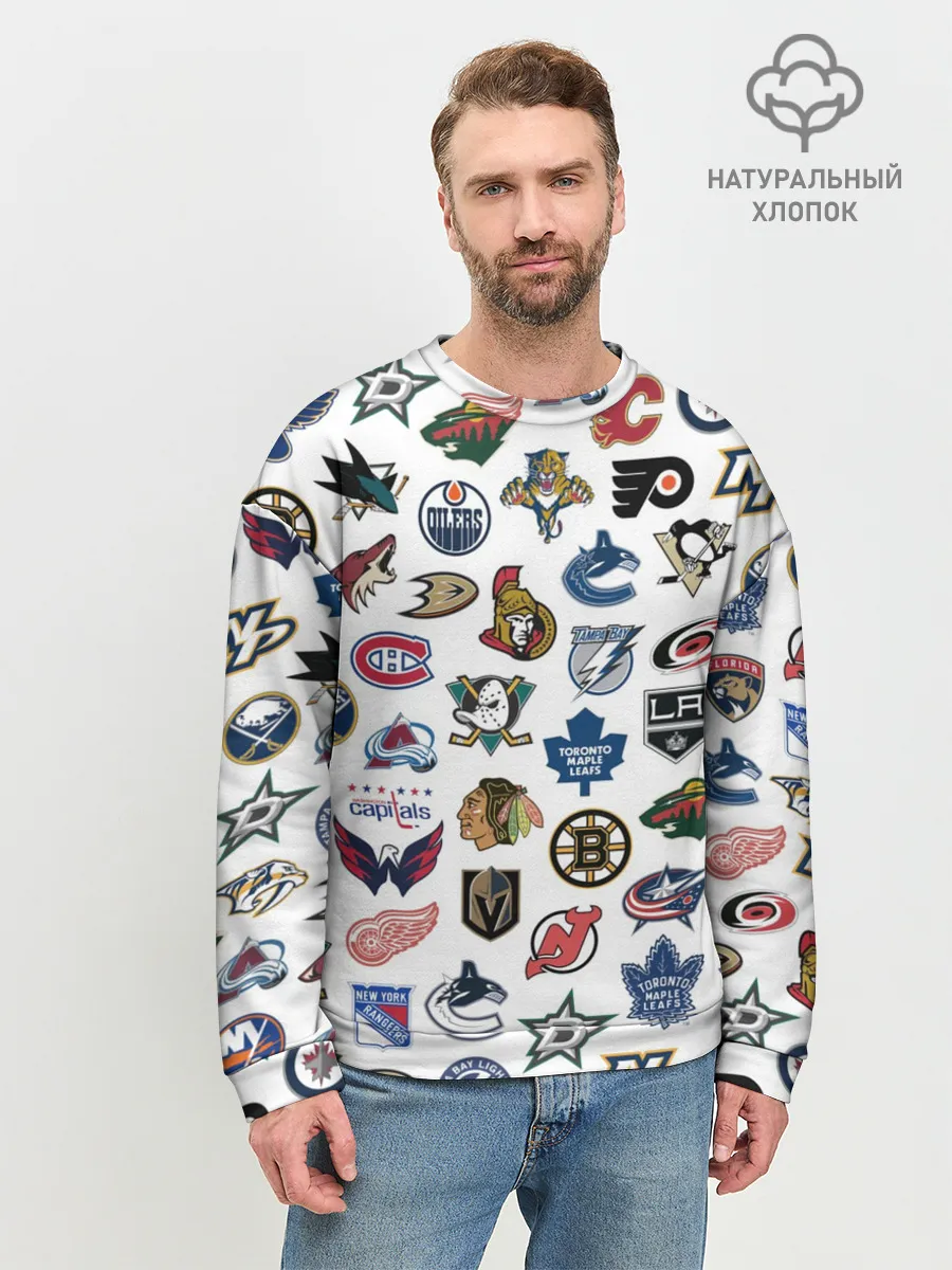 Мужской свитшот базовый / Логотипы НХЛ