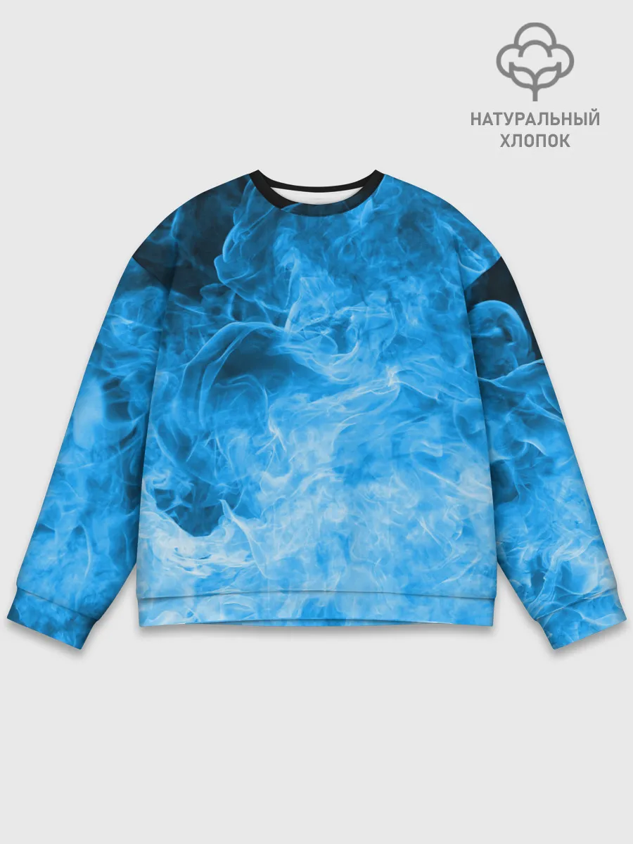 Мужской свитшот базовый / ОГОНЬ BLUE
