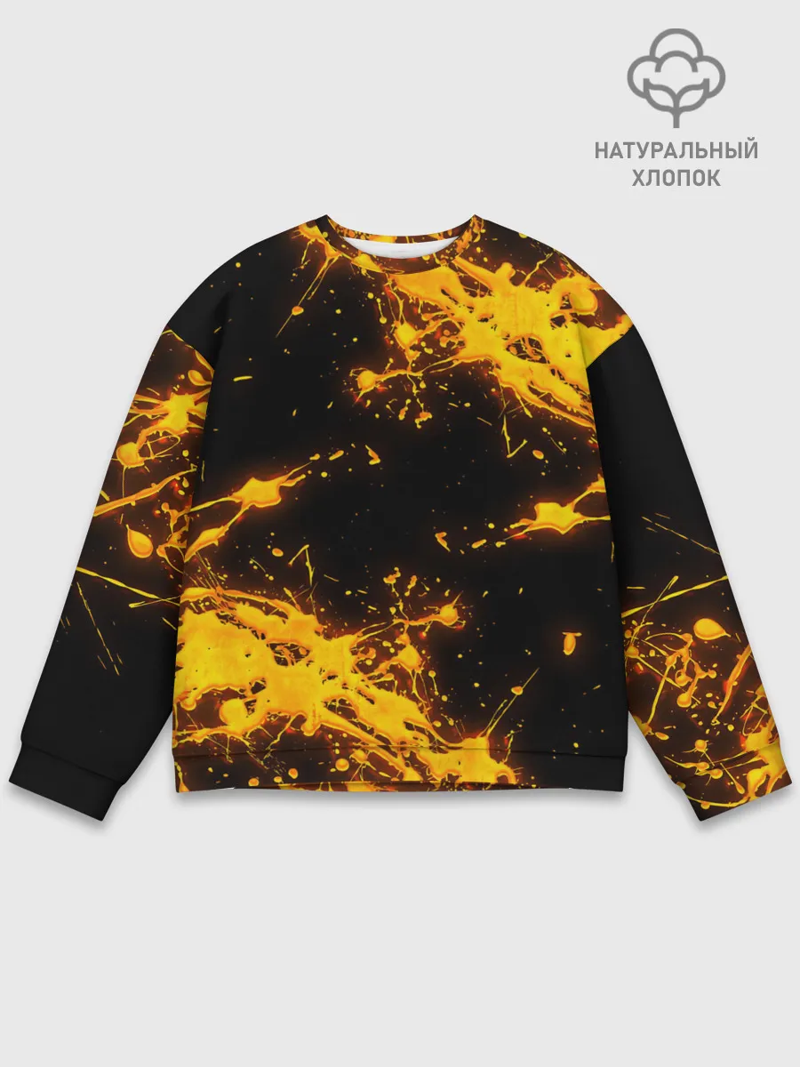 Мужской свитшот базовый / БРЫЗГИ КРАСКИ NEON