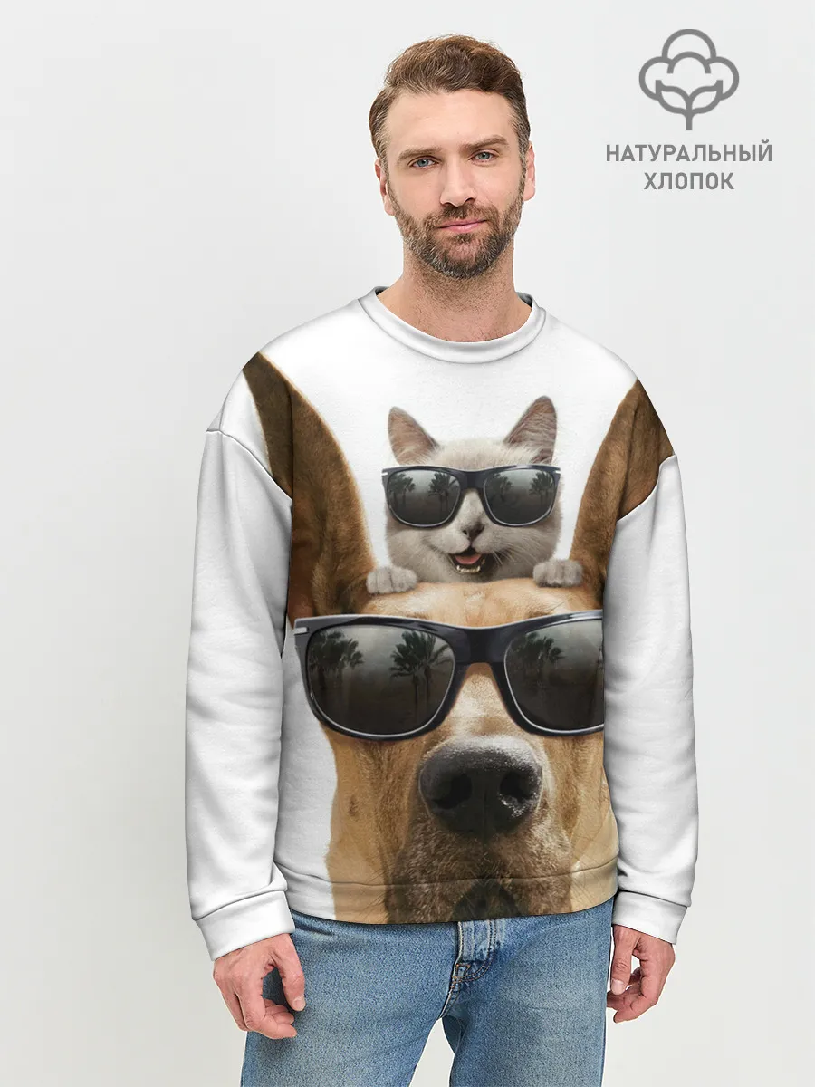 Мужской свитшот базовый / Блатные животные.