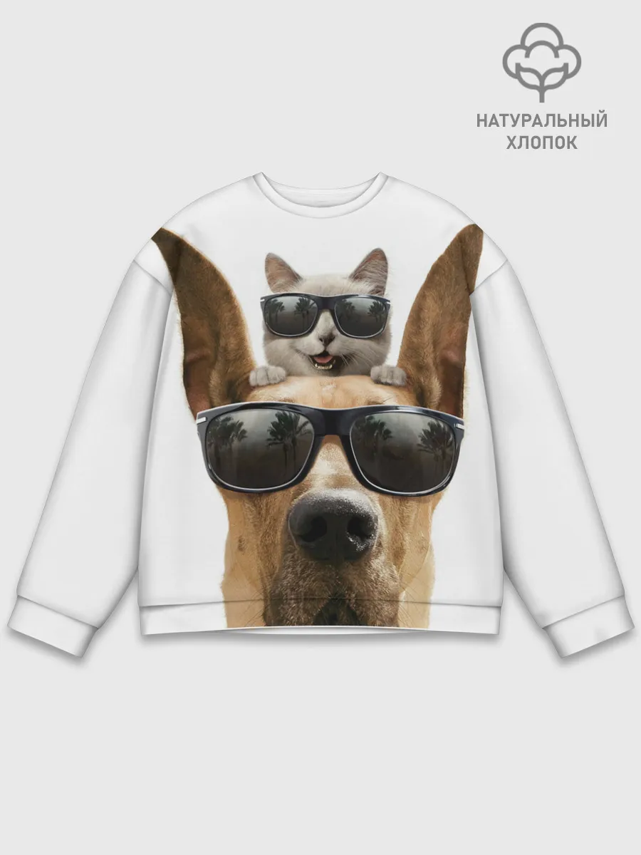 Мужской свитшот базовый / Блатные животные.