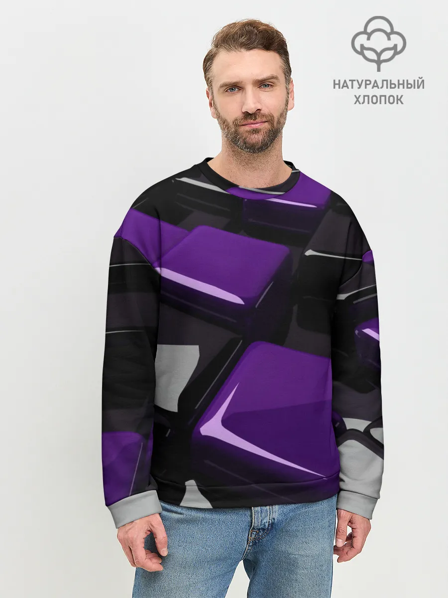 Мужской свитшот базовый / НЕОНОВАЯ ГЕОМЕТРИЯ