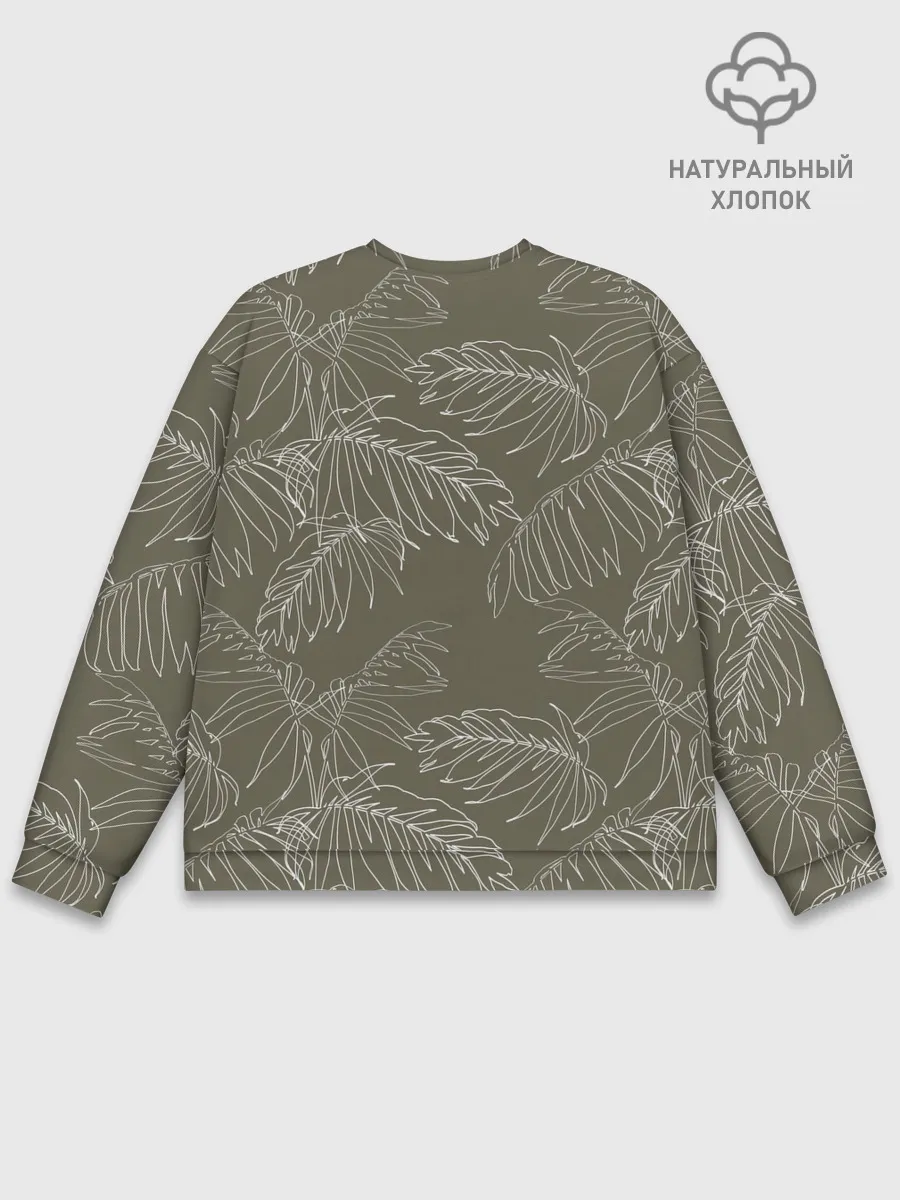 Мужской свитшот базовый / листья пальмы