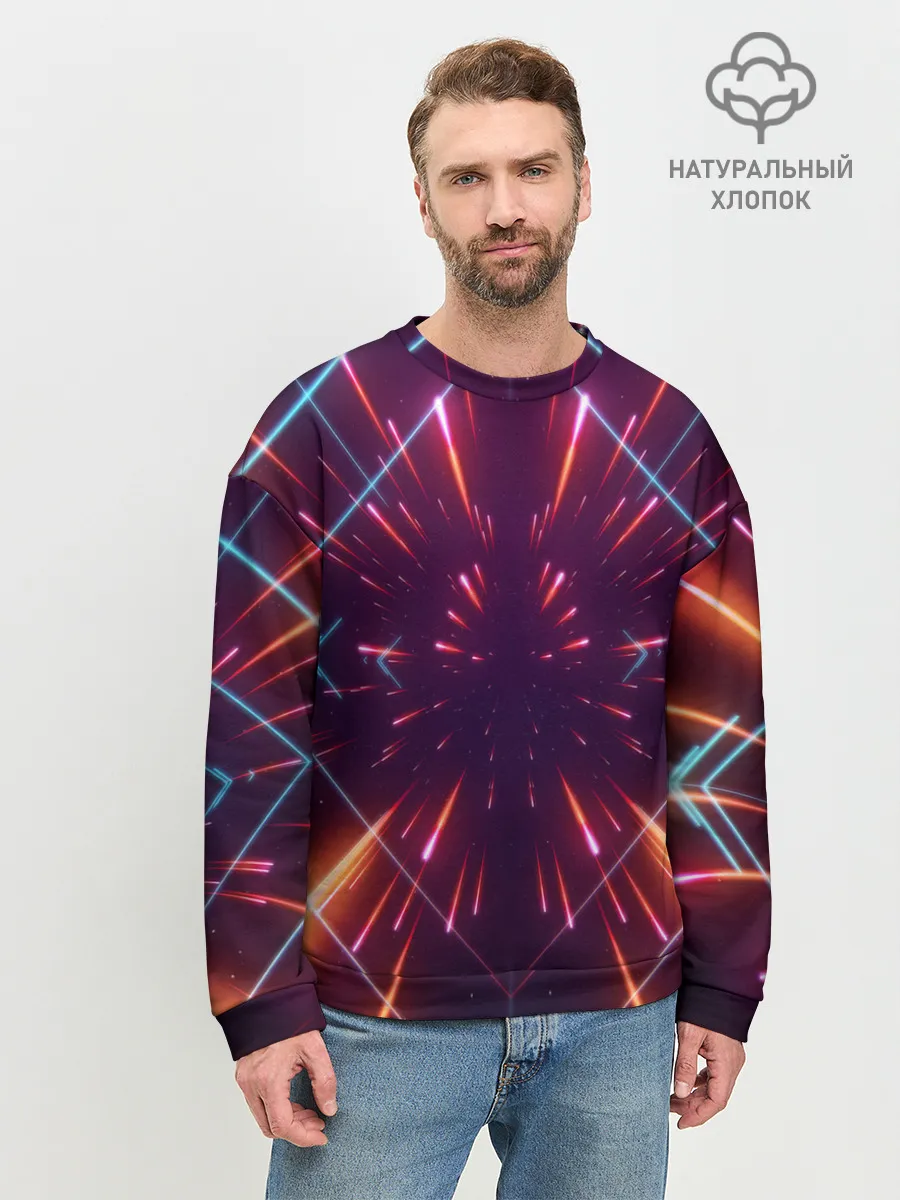 Мужской свитшот базовый / SYNTHWAVE / RETROWAVE