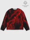 Мужской свитшот базовый / МОЛНИЯ RED NEON