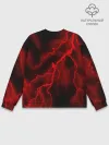 Мужской свитшот базовый / МОЛНИЯ RED NEON