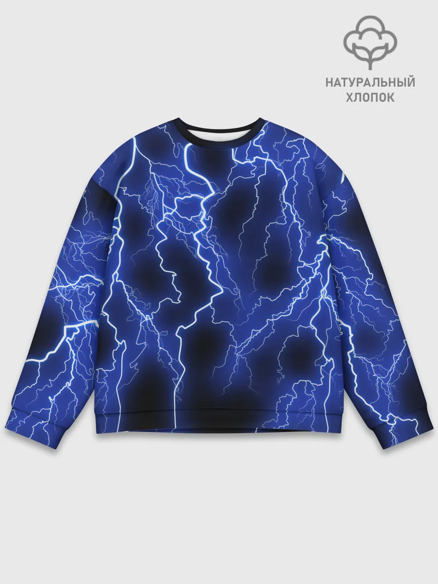 Мужской свитшот базовый / МОЛНИЯ NEON