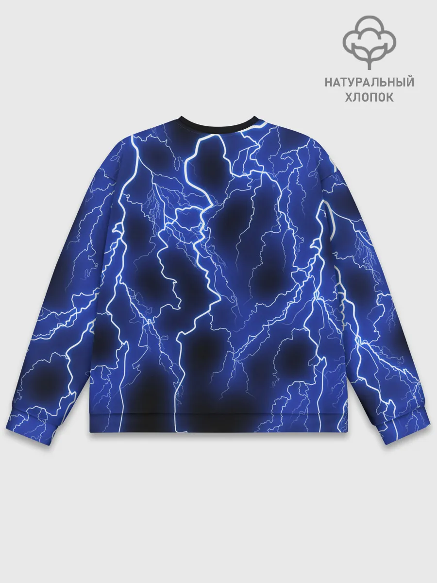 Мужской свитшот базовый / МОЛНИЯ NEON