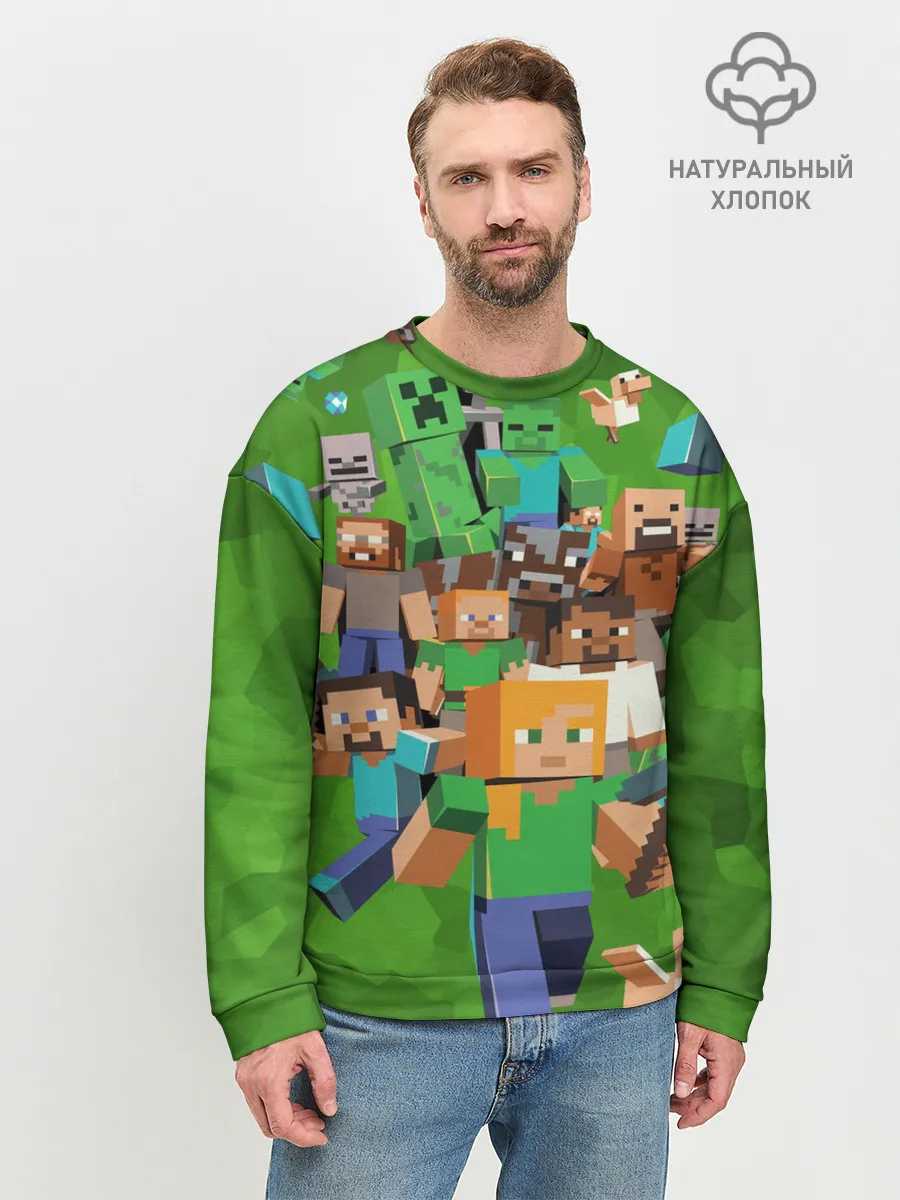 Мужской свитшот базовый / Minecraft
