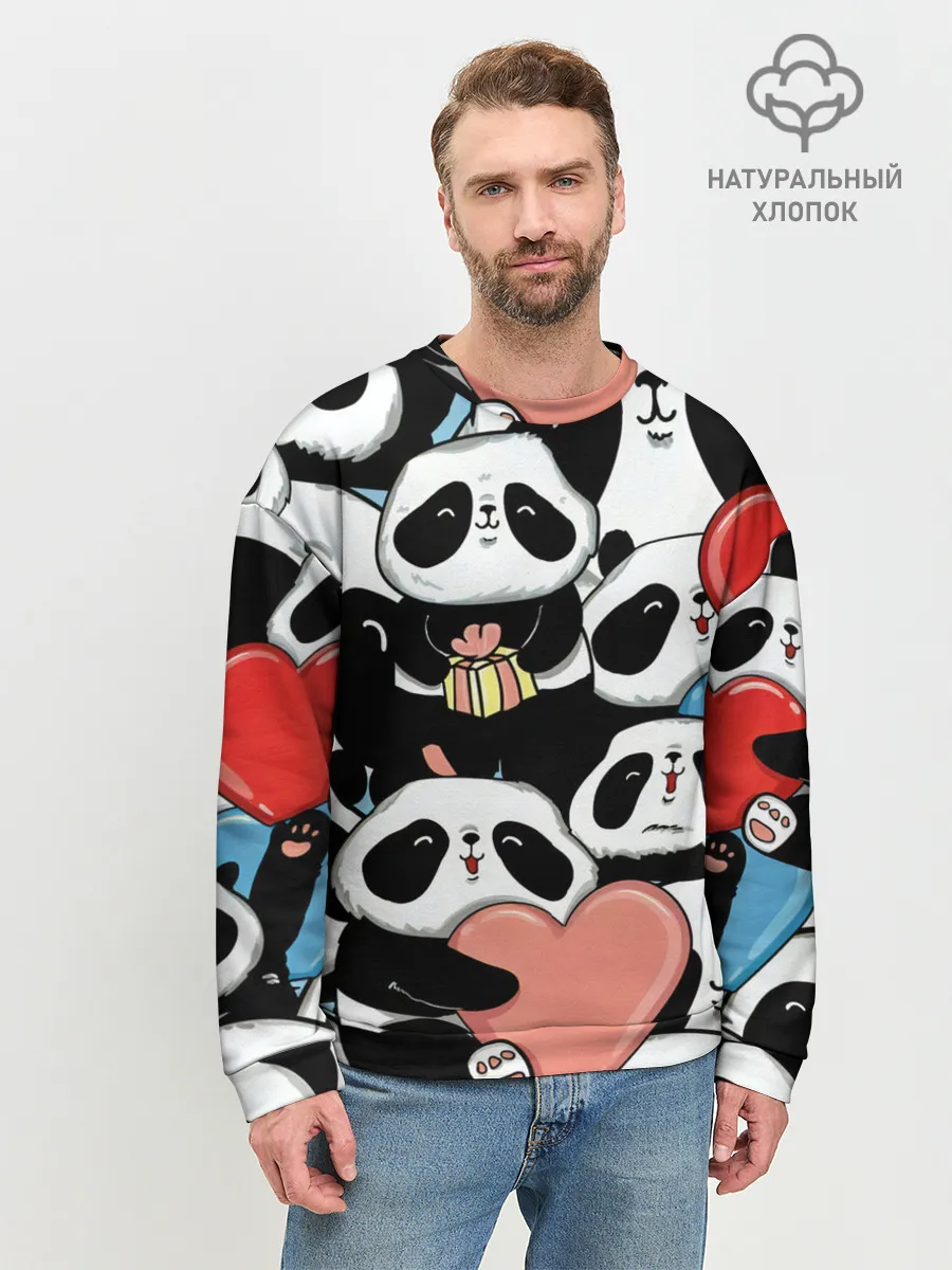 Мужской свитшот базовый / Панды.