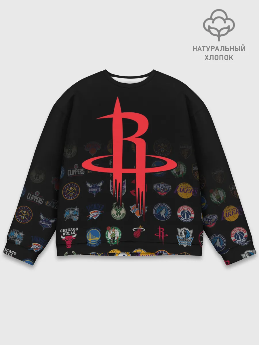 Мужской свитшот базовый / Houston Rockets