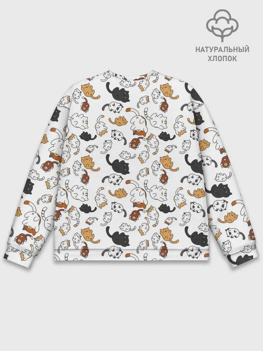 Мужской свитшот базовый / Котики.
