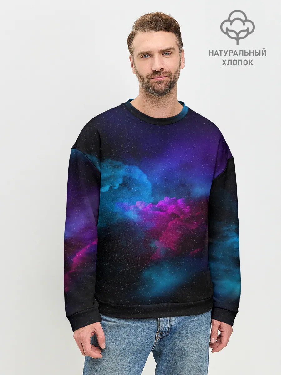 Мужской свитшот базовый / НЕОН КОСМОС