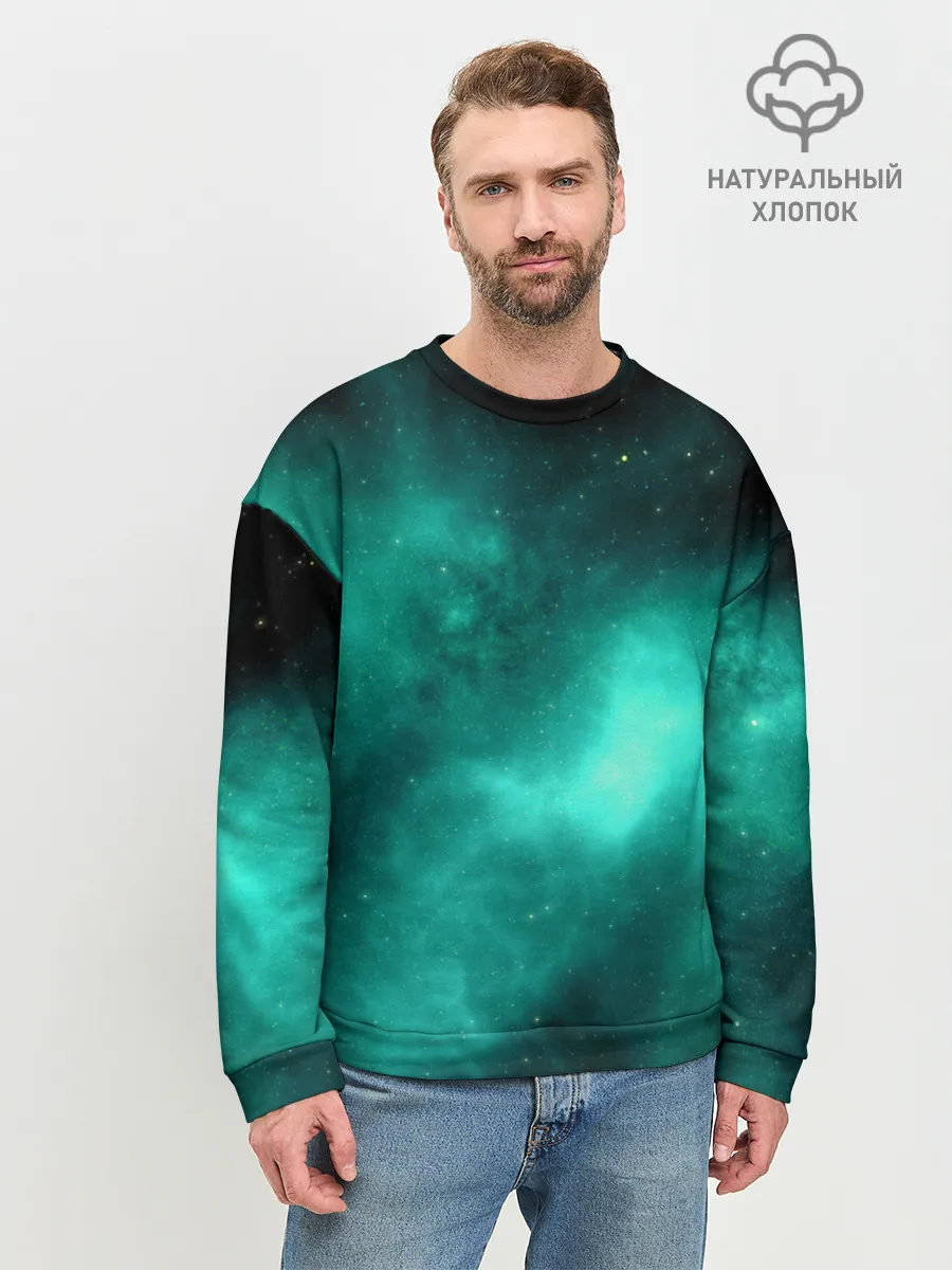 Мужской свитшот базовый / НЕОНОВЫЙ КОСМОС