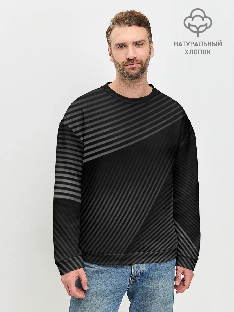 Мужской свитшот базовый / МЕТАЛЛИЧЕСКИЕ ПОЛОСЫ / METAL STRIPS