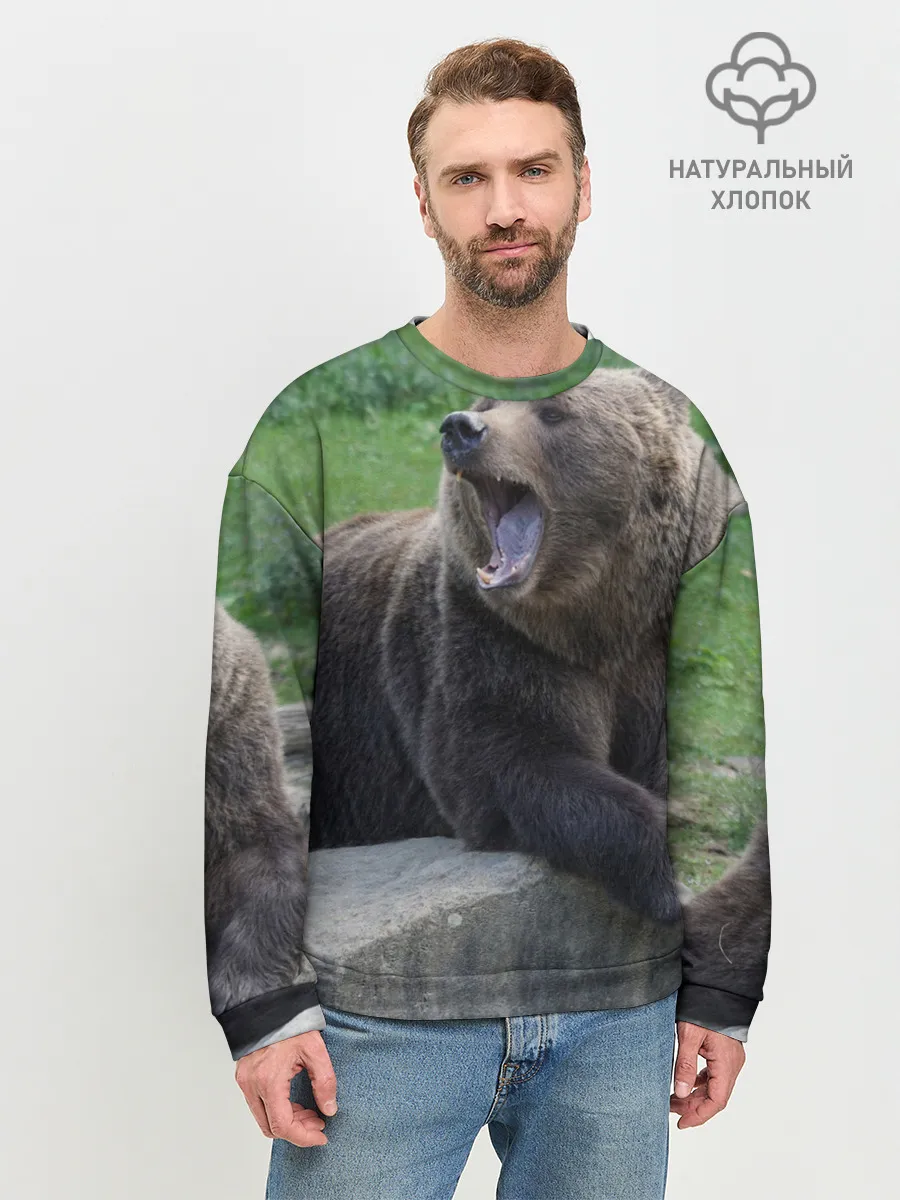 Мужской свитшот базовый / Медведь